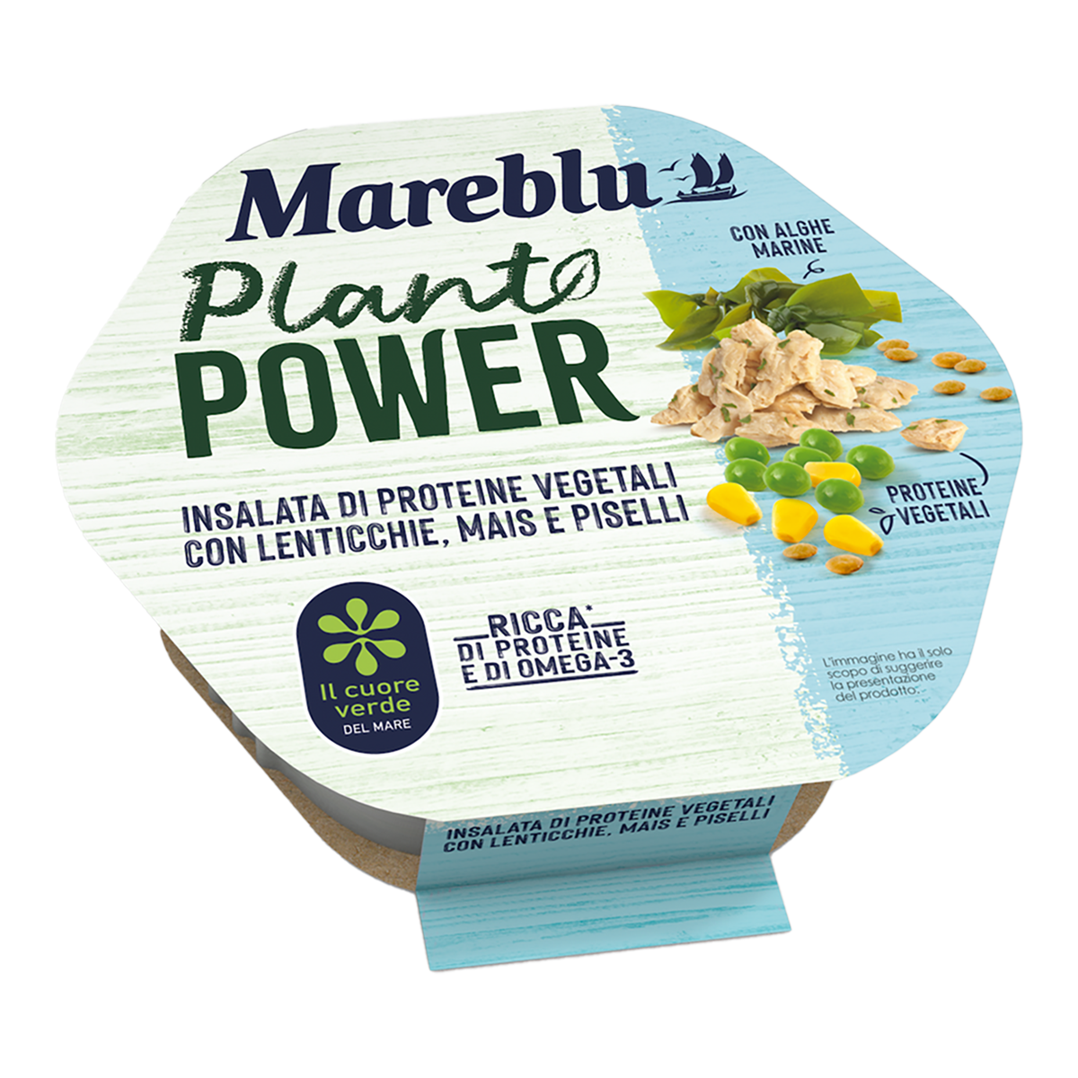Mareblu - Insalata di proteine vegetali con lenticchie, mais e piselli