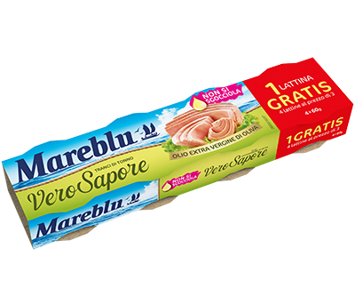 Mareblu - Tonno VeroSapore "Non si sgocciola" 3+1x60g