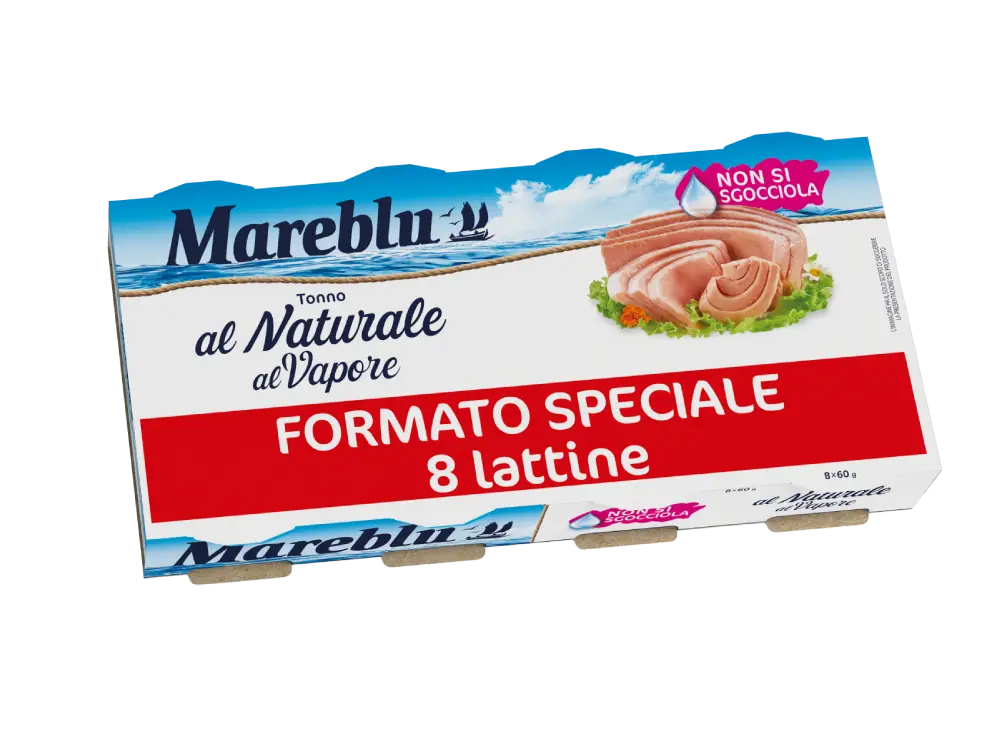 Mareblu - Tonno al naturale "Non si sgocciola" 8x60g