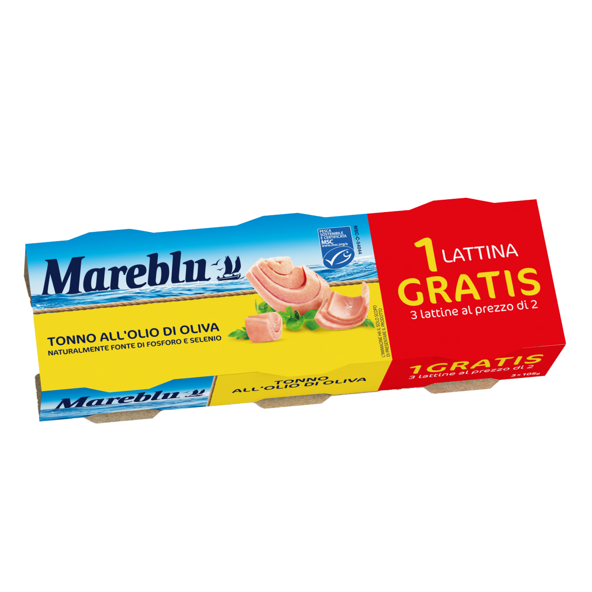 Mareblu - Tonno all'olio di oliva - 105g 3x105g